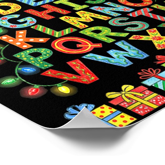 Poster Funny Alphabet Christmas Tree Graphic Abc A-z Teac (Coin)