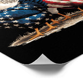 Poster Funny American Flag Rooster Independence Day 4th O (Coin)