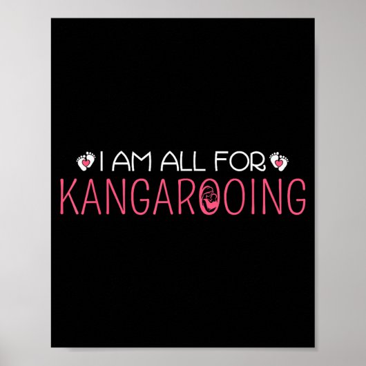 Poster Funny & Cute I Am All For Kangarooing - Nicu N (Devant)