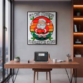 Poster Funny Angry Père Noël Christmas Holiday Wall Art D