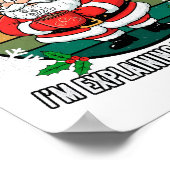 Poster Funny Angry Père Noël Christmas Holiday Wall Art D (Coin)