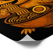 Poster Funny Anime Kawaii Axolotl Eating Ramen Graphic Te (Coin)