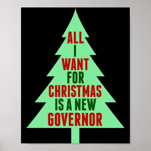 Poster Funny Anti Governor Litical Christmas Humor  (Devant)
