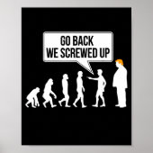 Poster Funny Anti-trump Evolution Litical Humor  (Devant)