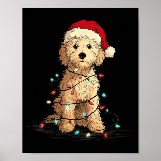 Poster Funny Ao Christmas Graphics Dog Lights Lover  (Devant)