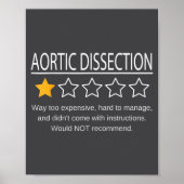 Poster Funny Aortic Dissection One Star Would Not Recomme (Devant)