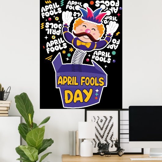 Poster Funny April Fools Day (Bureau à domicile)