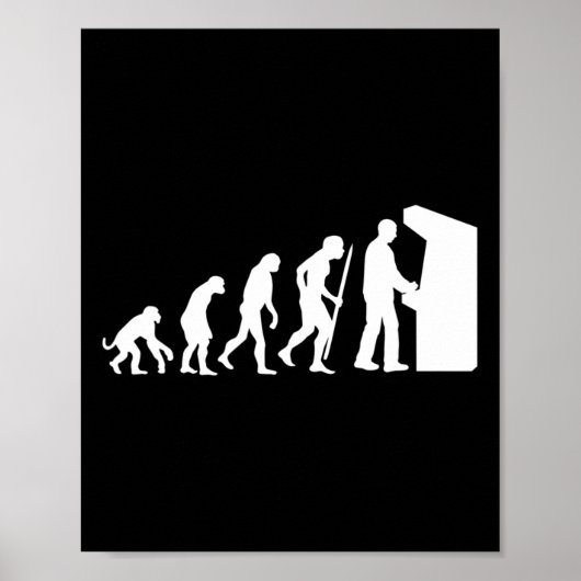 Poster Funny Arcade Evolution Arcade Vidéo Vidéo Vieux Je (Devant)