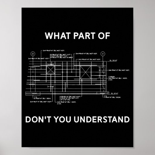 Poster Funny Architectural Civil Engineering Engineer  (Devant)