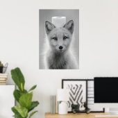 Poster Funny Arctic Fox Bathroom Print, Toilet Paper on (Bureau à domicile)