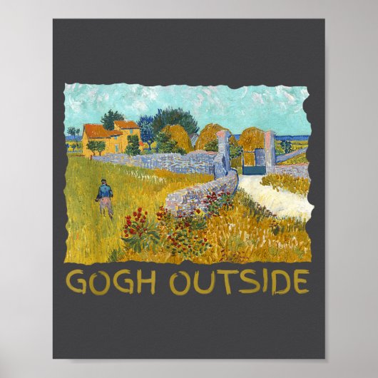Poster Funny Artist Gogh Outside Starry Night Insrational (Devant)