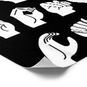 Poster Funny Asl American Sign Language Fun Fact I Don't  (Coin)