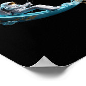 Poster Funny Astronaut Christmas Floral Chinoiserie Space (Coin)