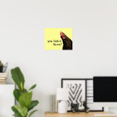 Poster Funny attitude chicken ? (Bureau à domicile)