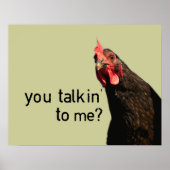 Poster Funny attitude chicken ? (Devant)