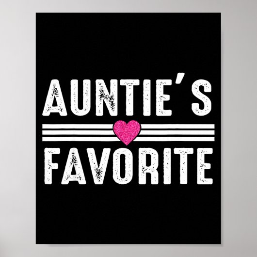 Poster Funny Auntie'ss Favorite Son Daughter I'm Auntie's (Devant)