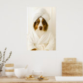 Poster Funny Australian Shepherd Bathroom Print (Cuisine)