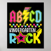 Poster Funny Back To School Lightning Bolt Kindergarten R (Devant)