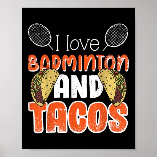 Poster Funny Badminton Gift Idea For Badminton Player  (Devant)