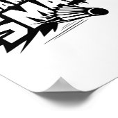 Poster Funny Badminton Player Humour Smash Shuttle (Coin)