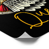 Poster Funny Badminton Player Love Shuttle Design  (Coin)