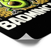 Poster Funny Badminton Player Love Shuttle Design 0  (Coin)