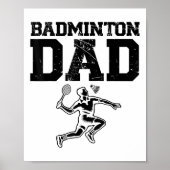 Poster Funny Badminton Player Love Shuttle Design 9 (Devant)
