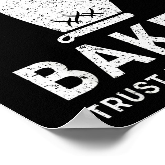 Poster Funny Baker Trust The Process Baking Motivation  (Coin)
