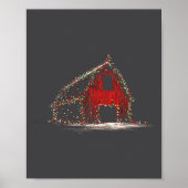 Poster Funny Barn Christmas Graphics Lights Lover Farm Fa (Devant)