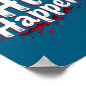 Poster Funny Baseball Quote Gift Hit Happens (Coin)