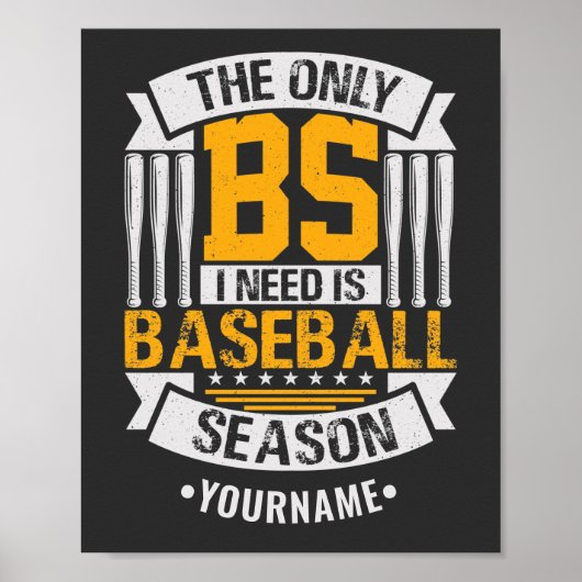 Poster Funny Baseball Sarcasme (Devant)