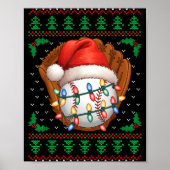 Poster Funny Baseball Xmas Boys Men Women Kids Ugly Chris (Devant)