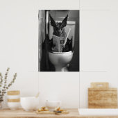 Poster Funny Bat Bathroom Print, Toilet Newspaper (Cuisine)