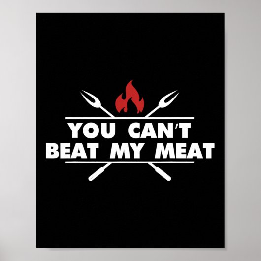 Poster Funny Bbq Grilling Chef Meat Humor  (Devant)