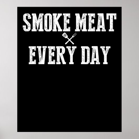 Poster Funny Bbq Smoker Accessoire Pitmaster Papa Grillin (Devant)