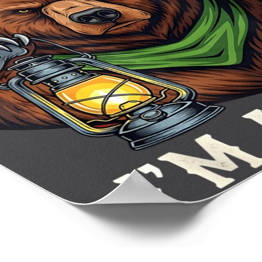 Poster Funny Bear First Of All I'm A Delight Merry Christ (Coin)