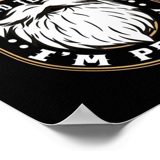 Poster Funny Beard Quote Gift For Bearded Men Husband Or  (Coin)