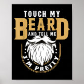 Poster Funny Beard Quote Gift For Bearded Men Husband Or  (Devant)