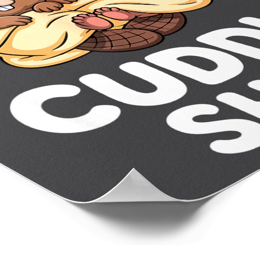 Poster Funny Beaver Couple This Is My Cuddle  (Coin)