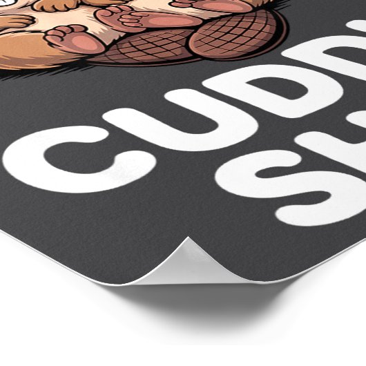 Poster Funny Beavers Hugging Cuddle  (Coin)