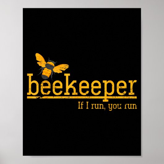 Poster Funny Bee Hive Honey Lover Gift Beekeeper (Devant)