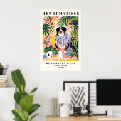 Poster Funny Bernese Mountain Dog Art - Matisse Style (Bureau à domicile)