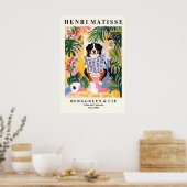 Poster Funny Bernese Mountain Dog Art - Matisse Style (Cuisine)