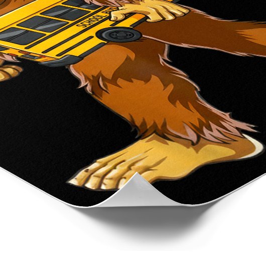 Poster Funny Bigfoot Bus Driver Sasquatch School Bus Love (Coin)