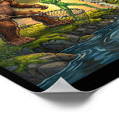 Poster Funny Bigfoot Fishing Mens Alien Sasquatch Fishing (Coin)