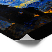 Poster Funny Bigfoot Graphic Van Gogh Style Sasquatch Sta (Coin)