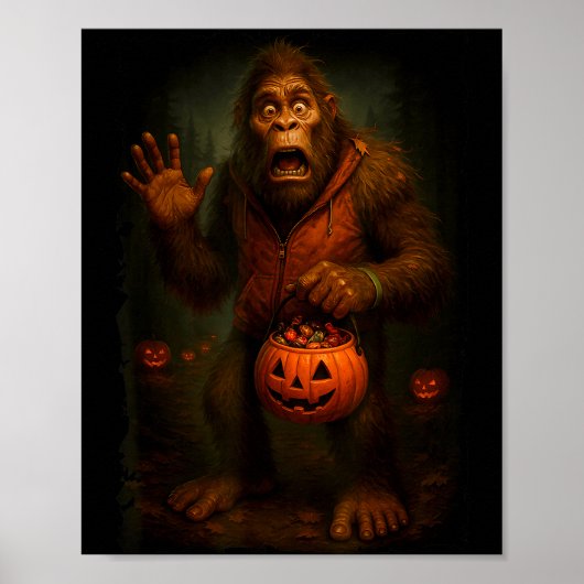Poster Funny Bigfoot Halloween (Devant)