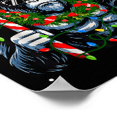 Poster Funny Bigfoot Rock On Pajamas Pjs Christmas Xmas M (Coin)