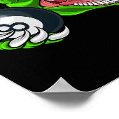 Poster Funny Billiards T-rex Art Billiards Playing Pool P (Coin)