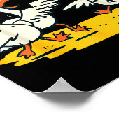 Poster Funny Bird Playing Volleyball Mine Game Day Beach  (Coin)